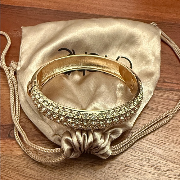 Cache Gold Bracelet with Silver Rhinestones - Picture 6 of 7